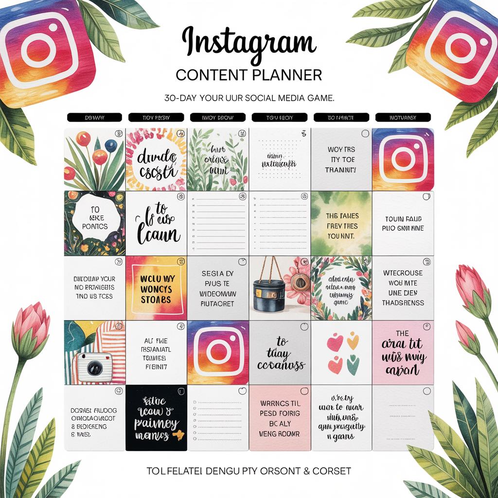 Instagram Content Planner – 30 Day Content Organizer