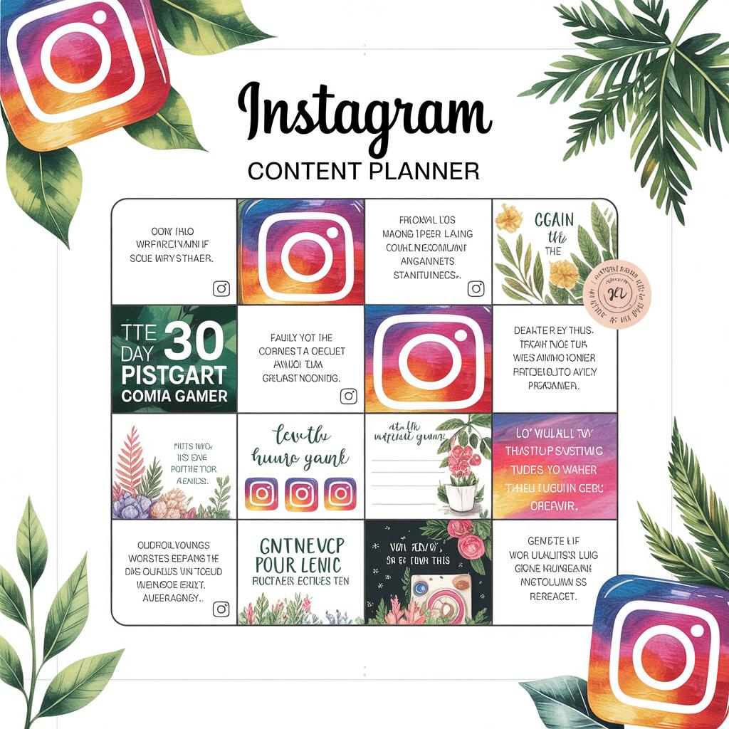 Instagram Content Planner – 30 Day Content Organizer
